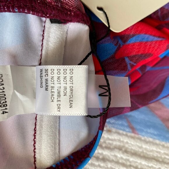 2 Piece Mesh Tropical Print Bathing Suit - Picture 10 of 16